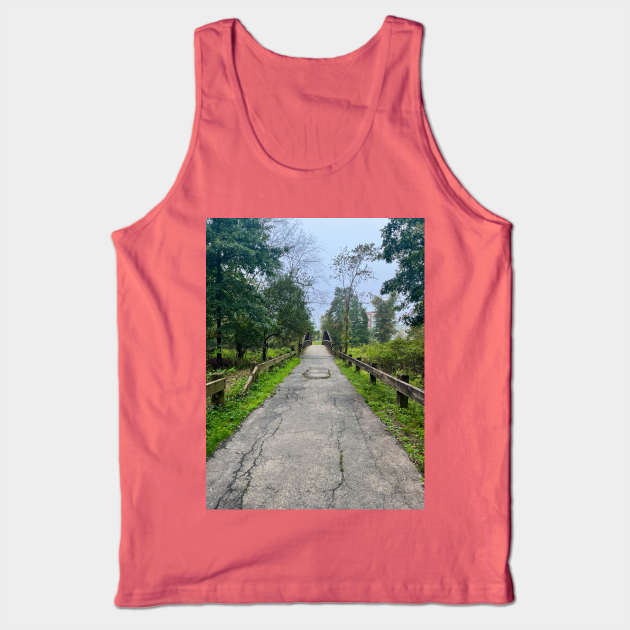 Late September Morning New England Nature Walk - bridge Tank Top by offdutyplaces